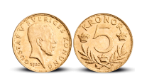 5 kronor gullmynt fra 1920