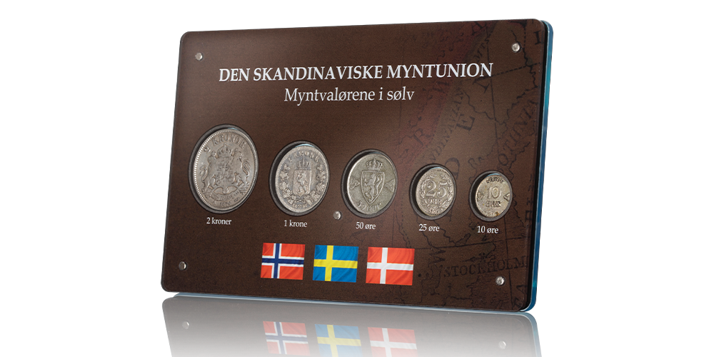 Den skandinaviske myntunion komplett valørsett Den skandinaviske myntunion komplett valørsett