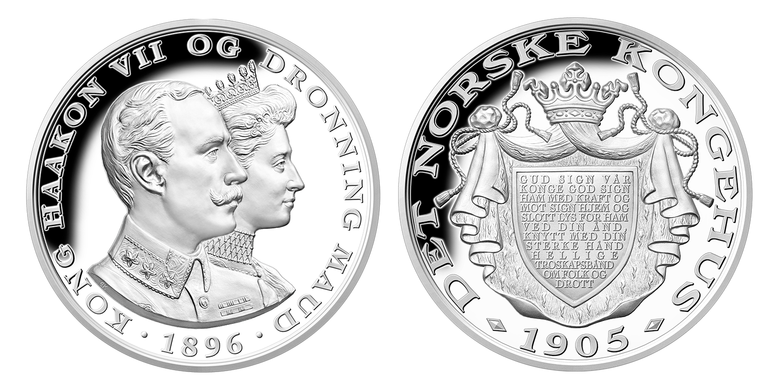 Haakon VII og Maud - Det Norske Kongehus i sølv Haakon VII og Maud - Det Norske Kongehus i sølv