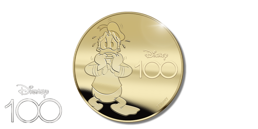 Disneys Donald Duck på jubileumsmynt i gull