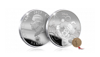 Kilosmynten i sølv sammenlignet med en norsk 20 kroner