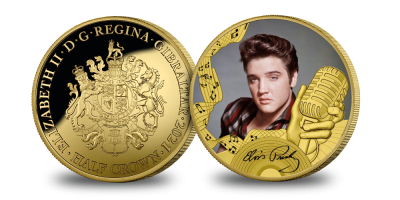 Offisiell Elvis-minnemynt - gullbelagt spesialutgave