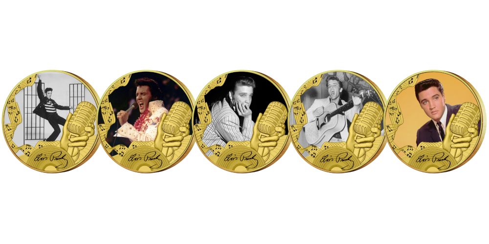 5 myntsettet til Elvis Presley