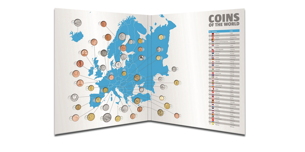 Myntsett med Europas mynter Myntsett med Europas mynter