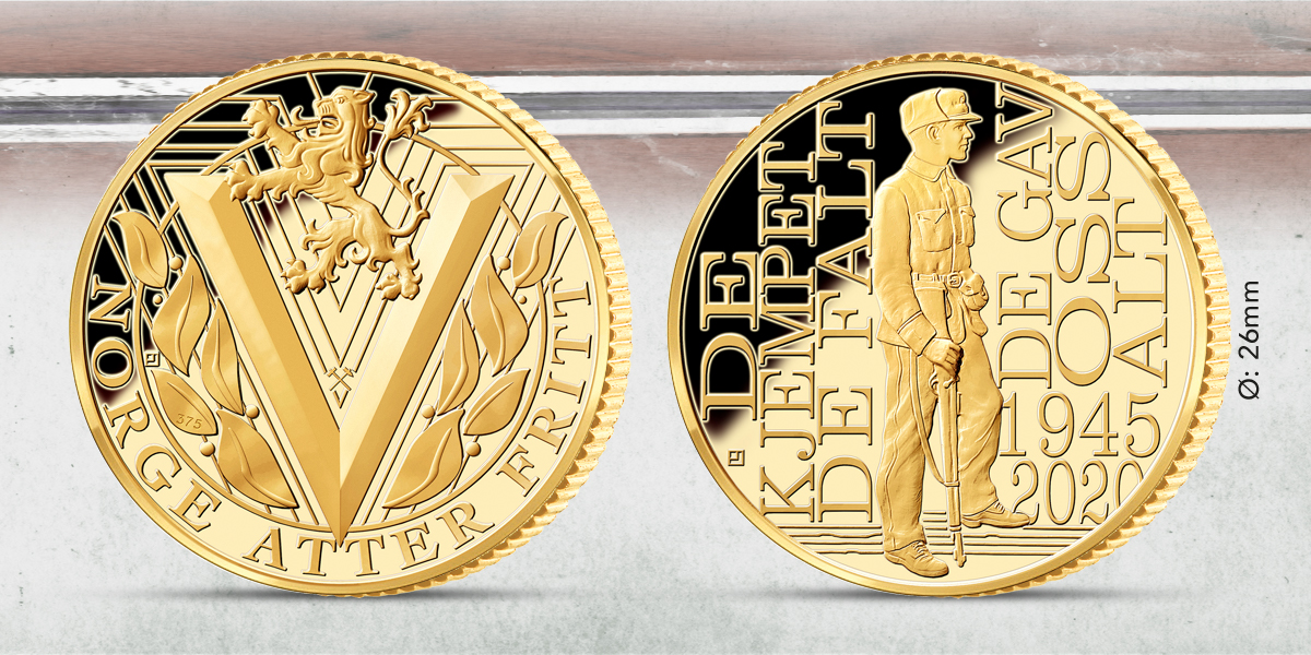 Frigjøringsmedalje i 9 karat gull