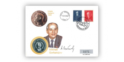 Myntbrev nr. 1: Gorbatsjov mottok Nobels fredspris 1990