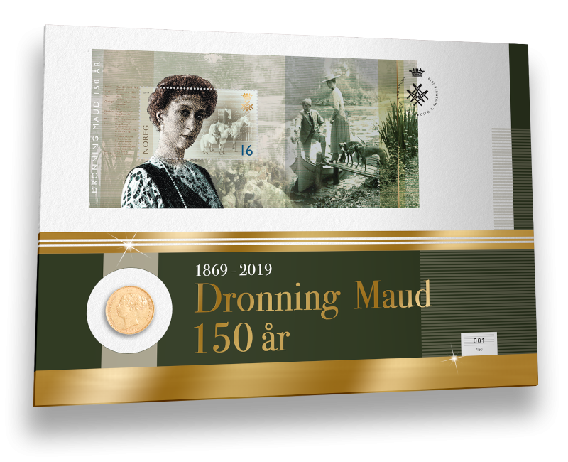 Gullmyntbrev Droning Maud 150 år Gullmyntbrev Droning Maud 150 år