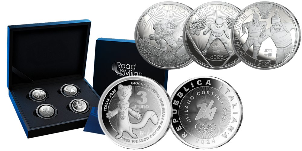 OL sølvmyntsett – fra Beijing til Milano