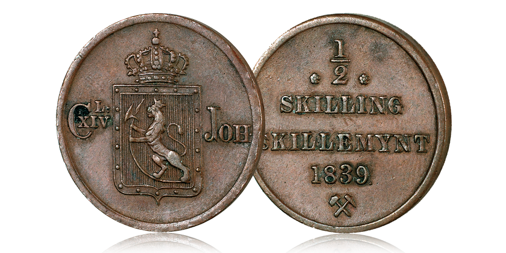 1/2 skilling 1839 1/2 skilling 1839