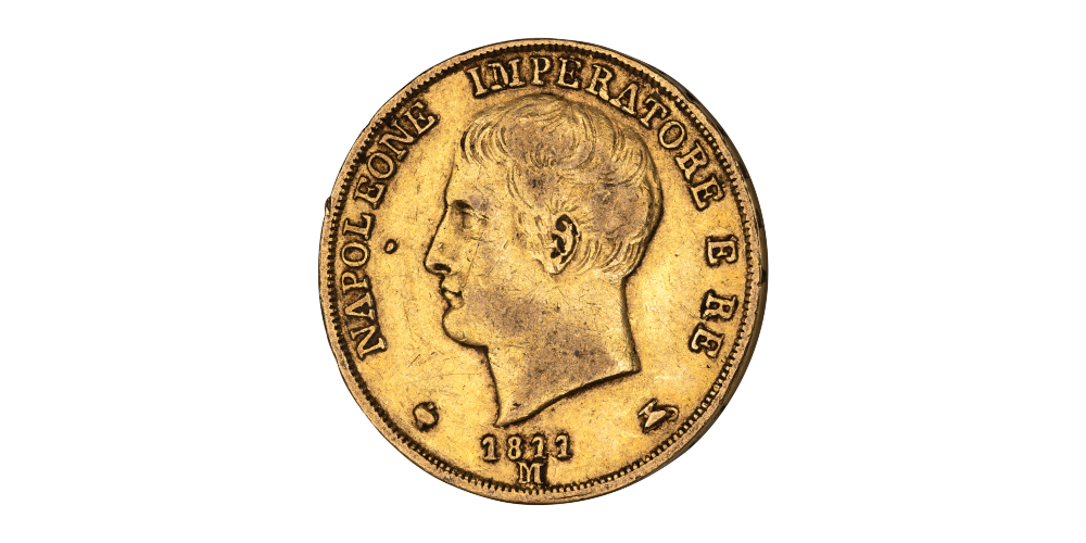 20 lire napoleon 1811 advers side