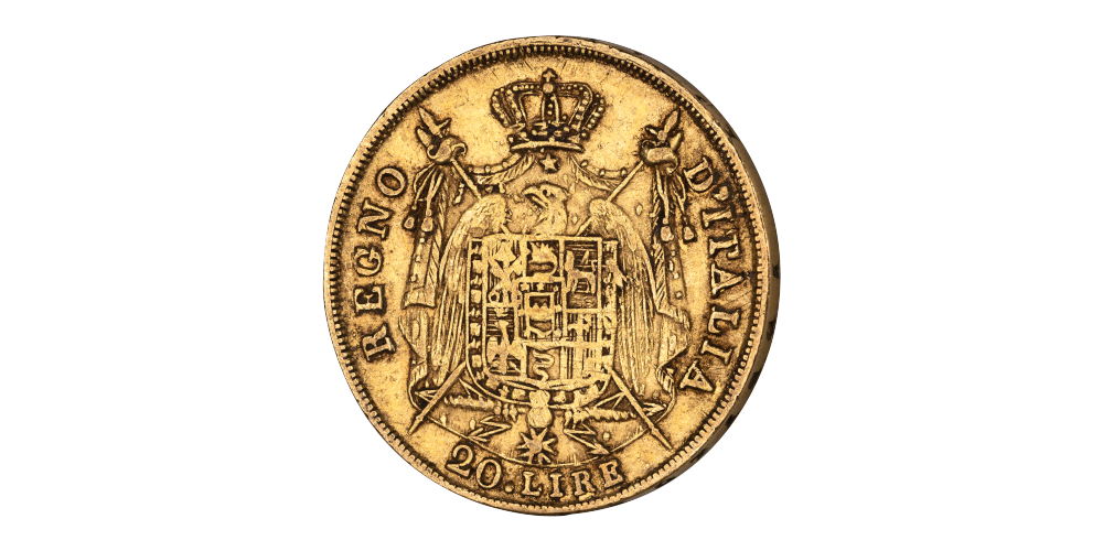20 lire napoleon 1811 revers side