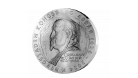 Illustrasjonsbilde av Kongsberg 400 år jubileumsmedalje advers med kong Christian IV