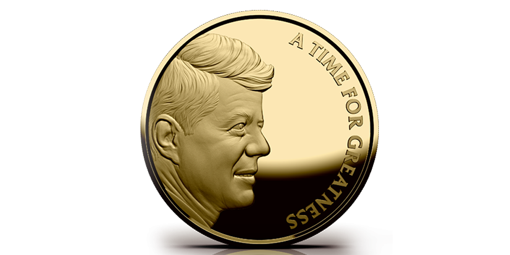 President Kennedy på gullmynt