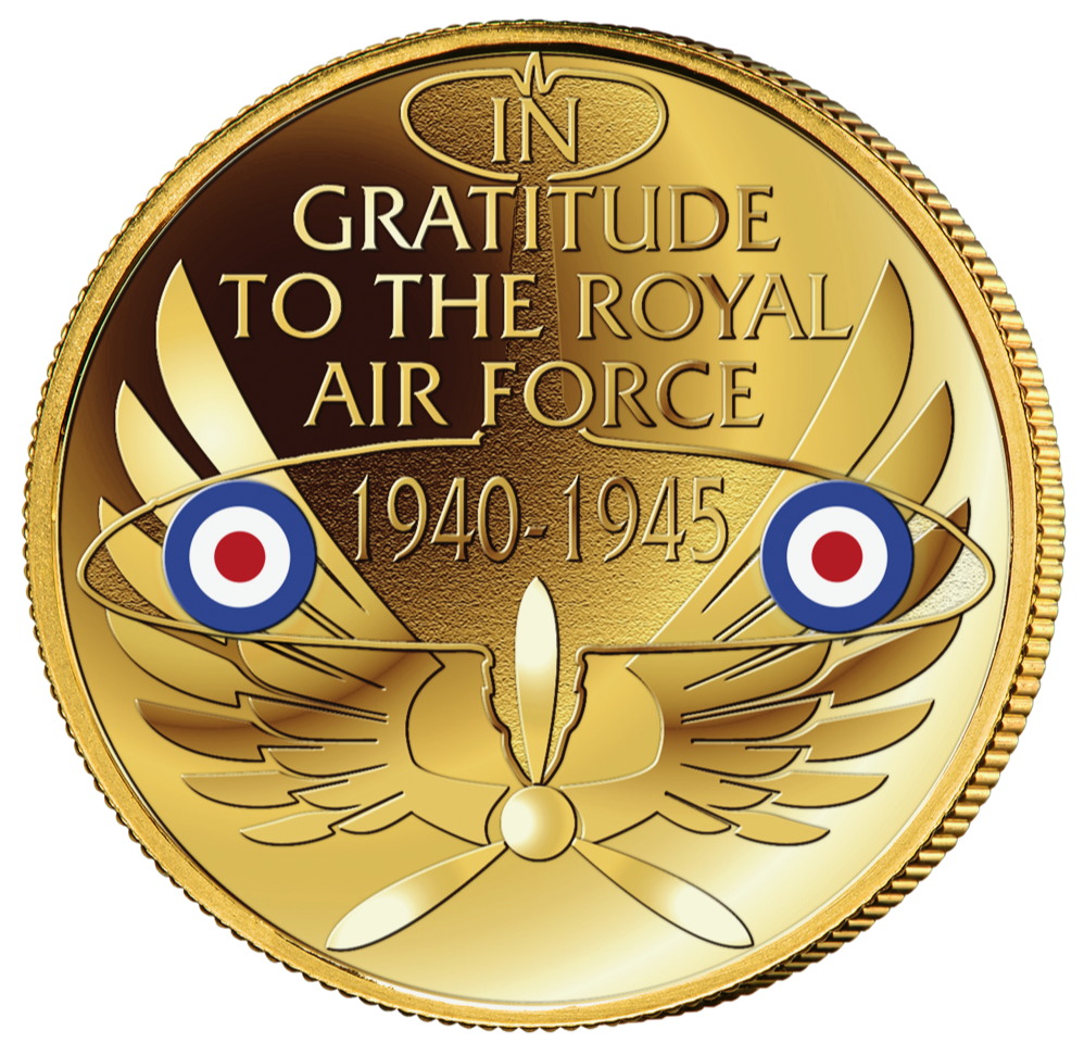 Royal Air Force minnemynt i gull
