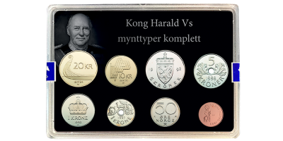 Kong Harald V mynttyper - Komplett