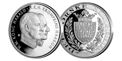 Sølvmedalje utgitt av Det Norske Myntverket