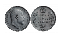 Edward VII 1 rupie i sølv - hentet fra 5.181 meter under havet