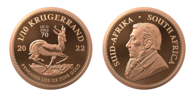 1/10 unse Krugerrand 2022 - Spesialutgave hedrer Dronning Elizabeth II