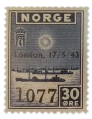 NK 336 30 øre ultramarin