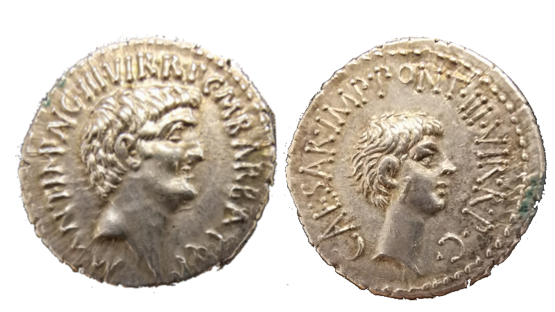 Denarius Marcus Antonius Octavian Denarius Marcus Antonius Octavian