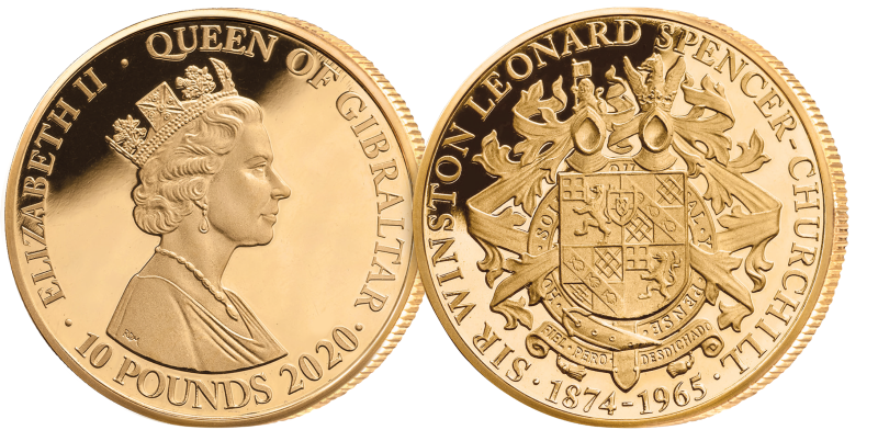 Gullminnemynt hedrer Winston Churchill Gullminnemynt hedrer Winston Churchill
