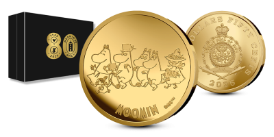 Mummi 80 år minnemynt 2,5 dollar 