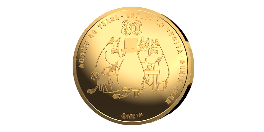 Eksklusiv 80-&aring;rsjubileumsgullmynt