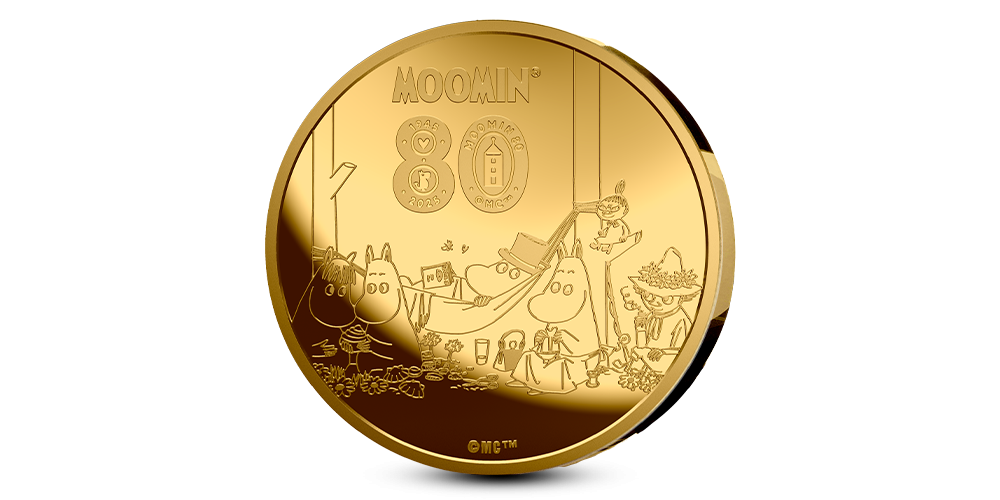 Mummi 80 år medalje forside