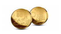 Mummi 80 år medalje - forside og bakside