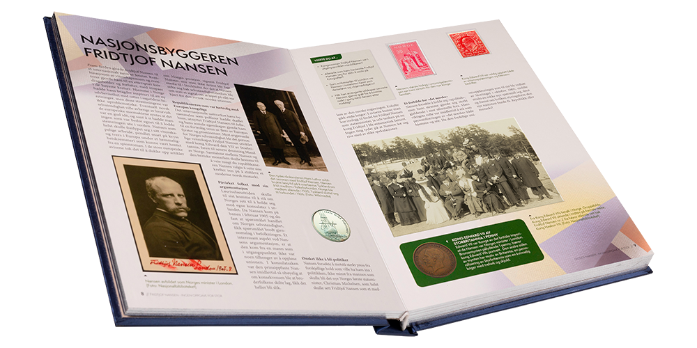 Nansen-bok med hele 26 samleobjekter