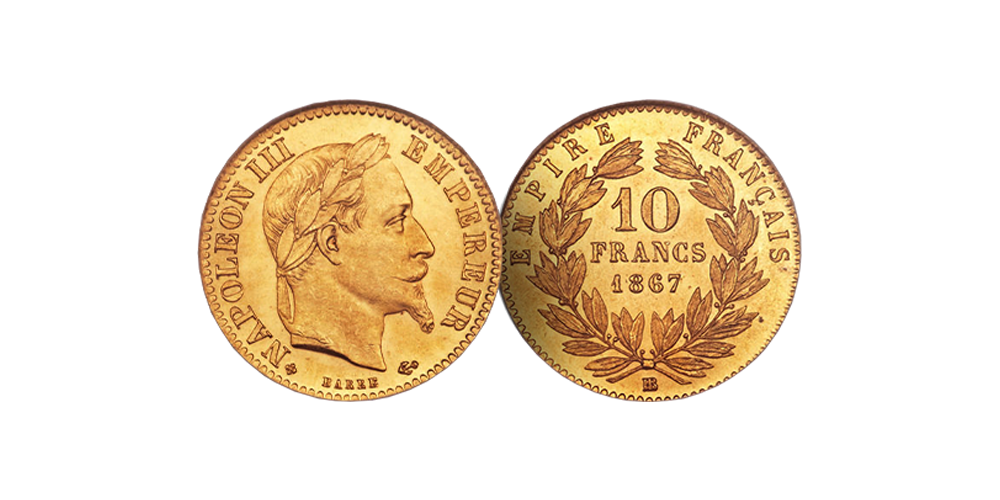 Gullmyntsett hedrer Napoleon III