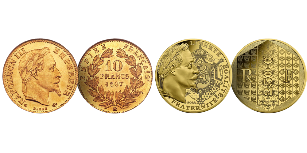 Gullmyntsett hedrer Napoleon III