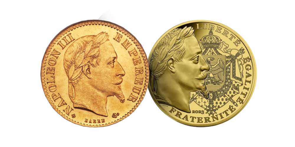 Gullmyntsett hedrer Napoleon III