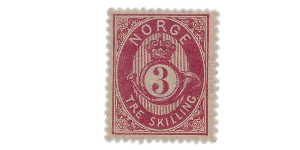 Norges første posthornfrimerke - NK18bx