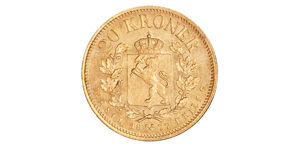 20 kroner 1877 revers
