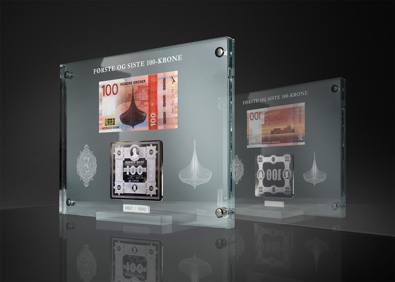Norges første og siste 100-kroner seddel Norges første og siste 100-kroner seddel
