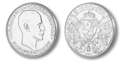 2 krone 1917 - Norges siste 2-kroner i sølv