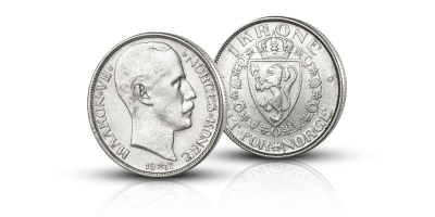 Norske siste 1 krone i sølv 1917