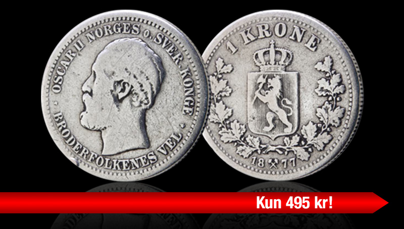 Sikre deg Norges første rene 1-krone i sølv!