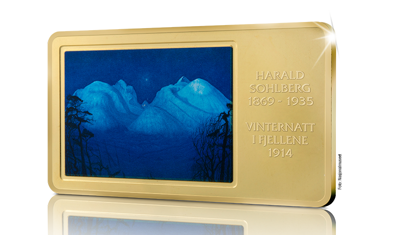 Kunstbarren Vinternatt i fjellene Kunstbarren Vinternatt i fjellene
