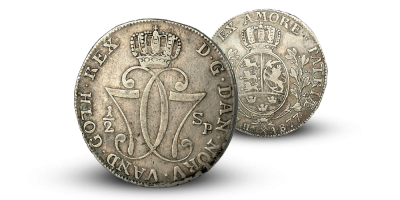 Christian VII 1/2-speciedaler fra 1776-1779