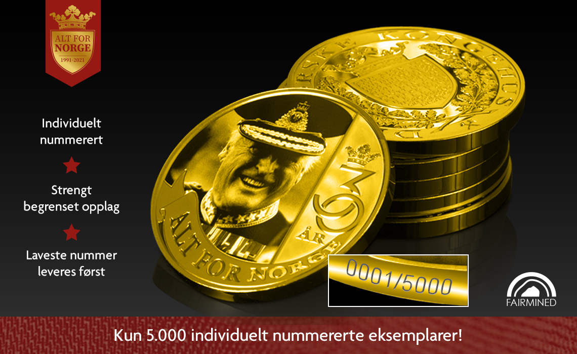   Nummerert Kong Harald jubileumsmedalje