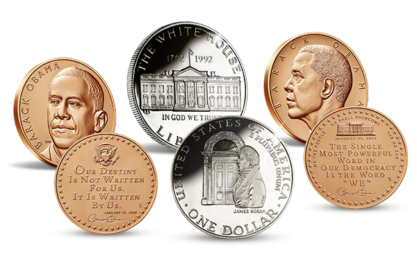 Presidentsett med 2 offisielle presidentmedaljer og 1 sølvmynt preget i 90% sølv Presidentsett med 2 offisielle presidentmedaljer og 1 sølvmynt preget i 90% sølv