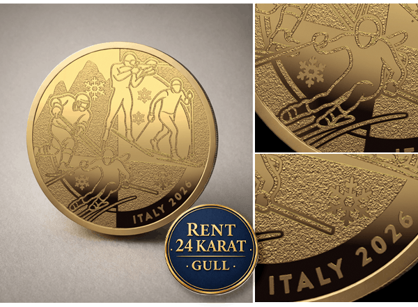 Gullmynt Vinterlekene Milano Cortina 2026