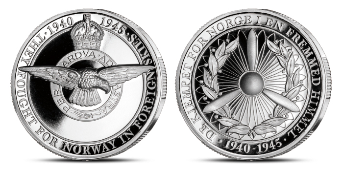 Royal Air Force medalje som hedrer norske piloter og bakkemannskapers innsats under 2. verdenskrig