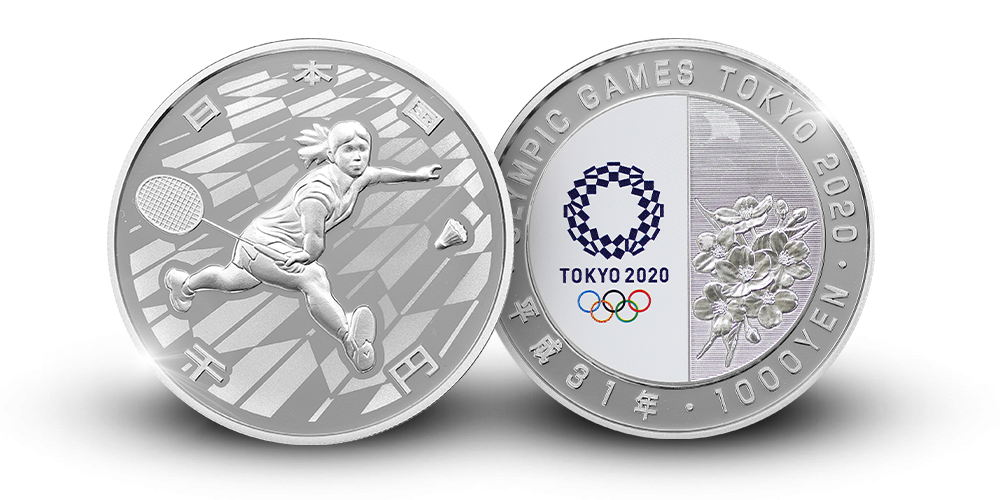 OL Tokyo 2020 offisiell sølvmynt Badmington