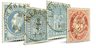 Norske skilling-, øre- og kronefrimerker 