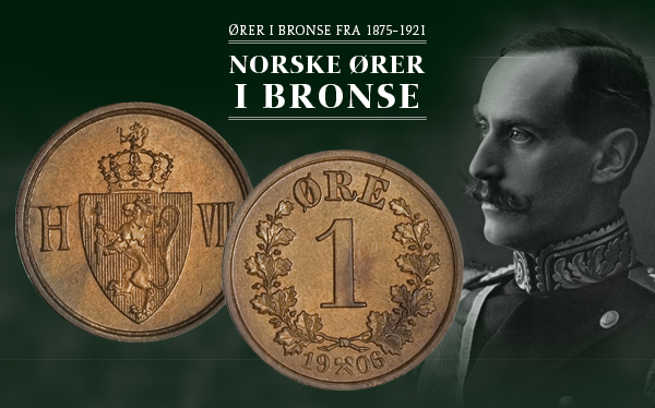 Norske øremynter i bronse Norske øremynter i bronse