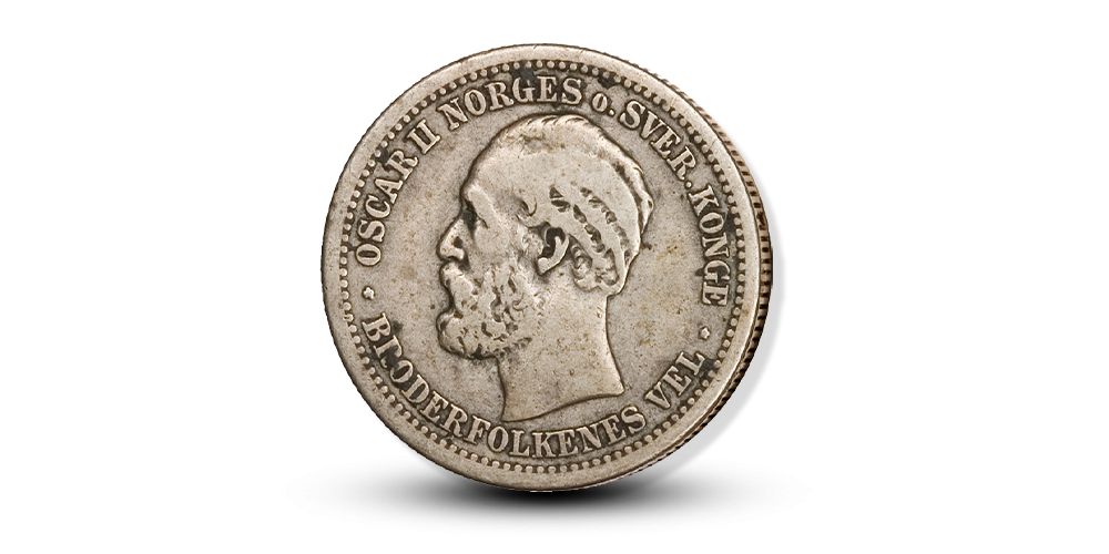 Norges f&oslash;rste rene 1-krone i s&oslash;lv