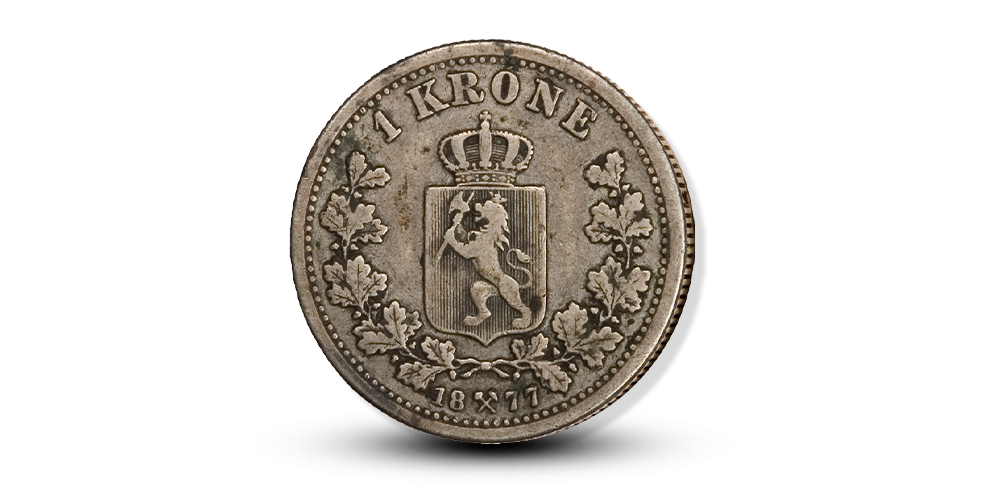 Norges f&oslash;rste rene 1-krone i s&oslash;lv